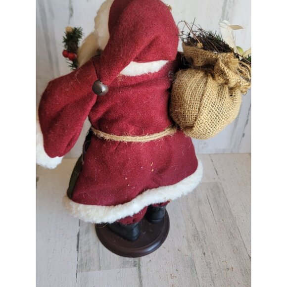 Santa woodlands Santa Claus staff Dove basket Xmas figure vintage unique - Picture 7 of 10